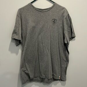 Puma Sport Lifestyle Ferrari Official Supplier XL Gray Short Sleeve Shirt EUC